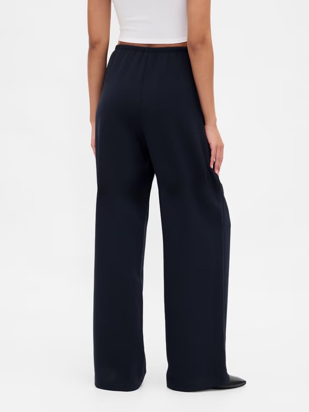 NWT GAP L Hyper Navy Blue Lightweight Easy Wide Leg Pants - Picture 3 of 9